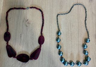 Colgantes Marrón y Plateado