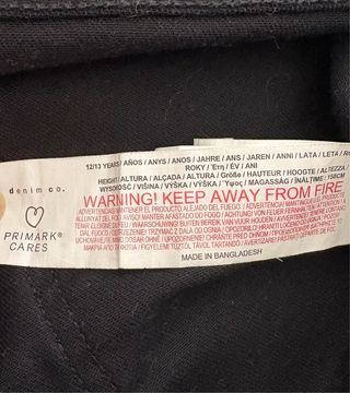 Bermuda negra Primark Cares 12-13 años (158 cm)