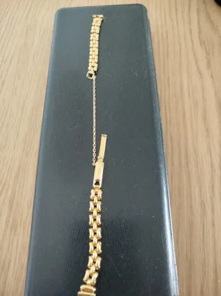 Pulsera Reloj Baño Oro