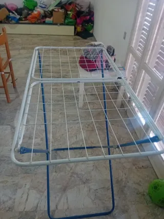 3 Stendibiancheria bianco e blu