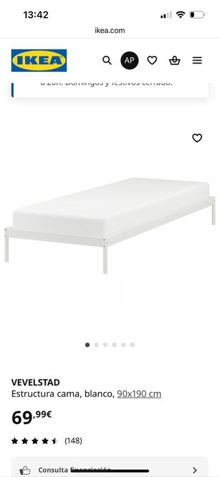 Cama 90x190cm, Colchón, Edredón y Fundas