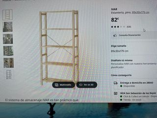 Estantería de madera Ikea