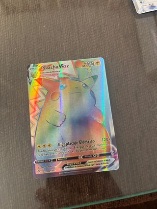 Carta Pokémon Pikachu VMAX Rainbow Rare 188/185