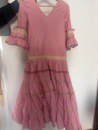 Traje Flamenca Niña Hecho a Mano talla 12