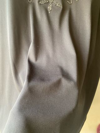 Blusa negra bordada elegante talla grande