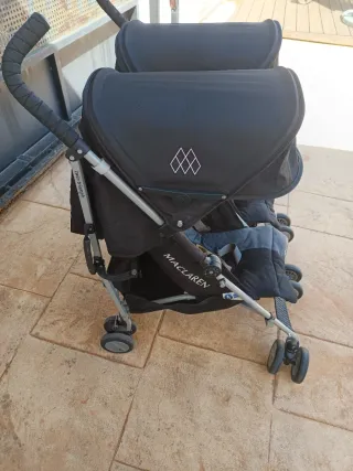 Carrito Gemelar Maclaren Negro