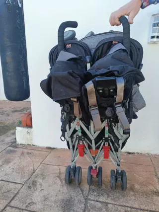 Carrito Gemelar Maclaren Negro