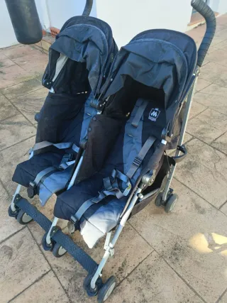 Carrito Gemelar Maclaren Negro