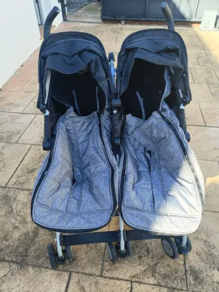 Carrito Gemelar Maclaren Negro