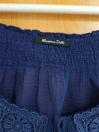 Blusa Massimo Dutti azul talla S