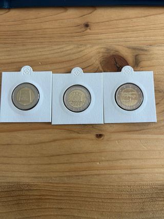 Lotto di 3 monete da 2 euro Malta 2015 S/C