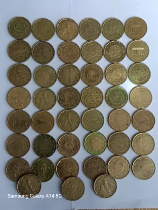 45 Moedas 20 Cêntimos Euro Diversas
