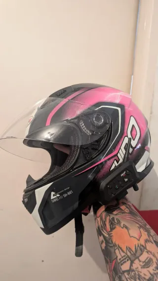 Casco Integral Moto + Intercomunicador