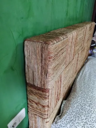 Cabecero de ratán trenzado artesanal