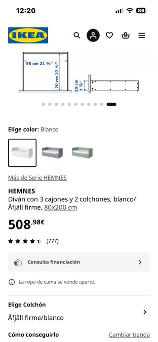 Cama infantil IKEA (beige/blanco)