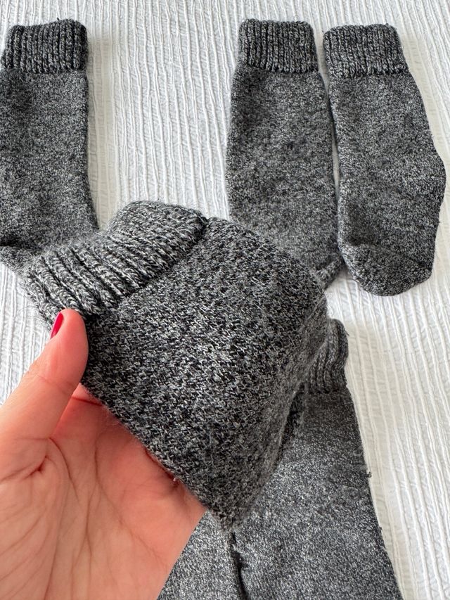 3 pares calcetines grises talla única