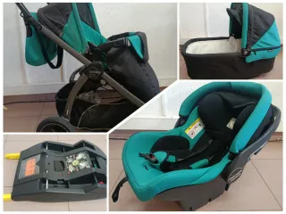 Trío Peg Perego Silla Bebé + Capazo + Silla Coche