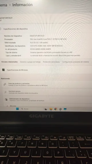 Portátil Gaming Gigabyte G6 Negro