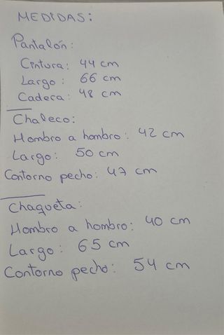 Traje de Fallero Torrentí Beige/Marrón