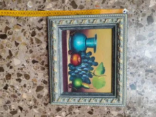 Lote 2 quadri ad olio con cornice in legno