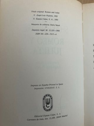 Romeo y Julieta