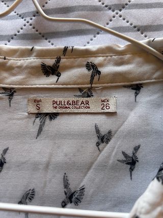 Camisa de señora con estampado de pájaros