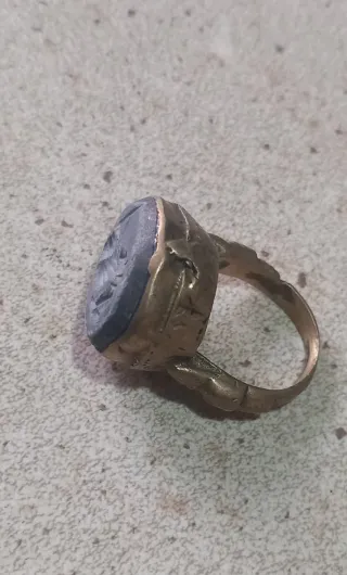 Anello sigillo afghano vintage misura 18,8 mm