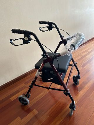 Andador 4 ruedas con freno y cesta