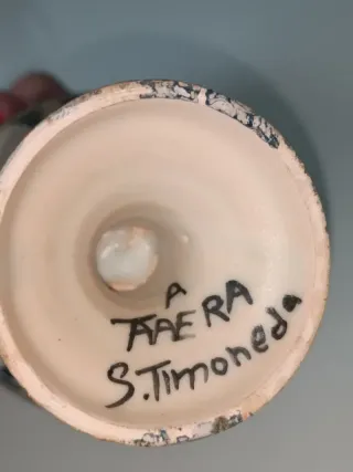 Jarrón antiguo Talavera