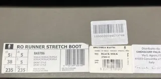 Stivali Rick Owens Pelle Nera e Bianca