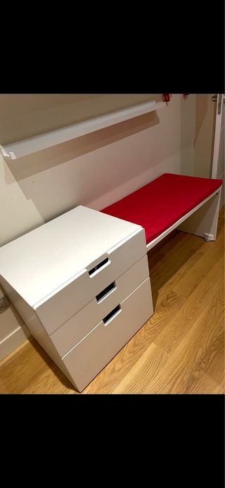 Baúl con cajón infantil Ikea. Regalo colchoneta.