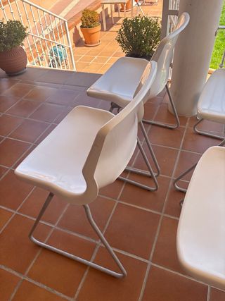 4 Sillas Ikea Blancas Plástico