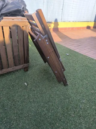 Conjunto mesa extensible + 4 sillas madera