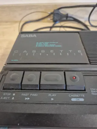 Radio Casete Reloj Saba 80s