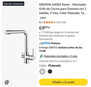 Grifo Cocina 3 Vías Osmosis GRIFEMA