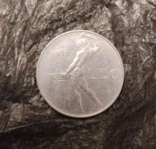 Moneta 50 Lire 1955 - Il Lavoro