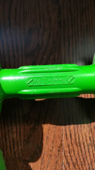 2 Mancuernas Verdes 2kg Vintage