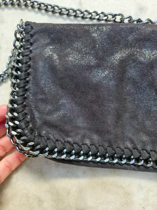 Borsetta stile Falabella pelle scamosciata
