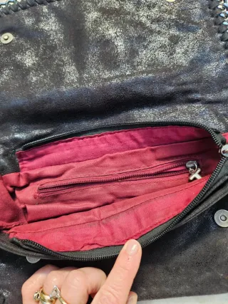 Borsetta stile Falabella pelle scamosciata