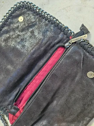Borsetta stile Falabella pelle scamosciata