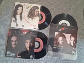 Milli Vanilli lote 3 discos single vinilo