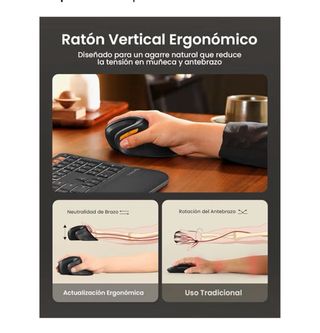 Ratón Ergonómico Inalámbrico Mini Vertical EM11 NL