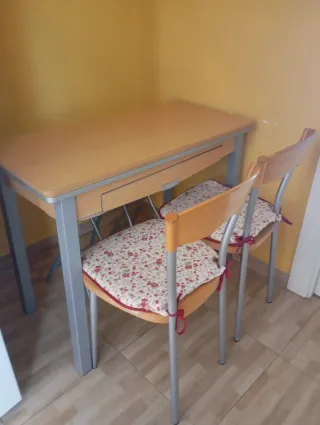 Silla de cocina madera y metal