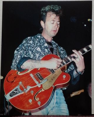 Lote 4 fotos Brian Setzer Gretsch