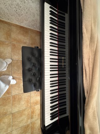 Piano de cola acústico Maeari negro con banqueta