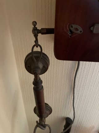 Teléfono Pared Antiguo Madera y Metal