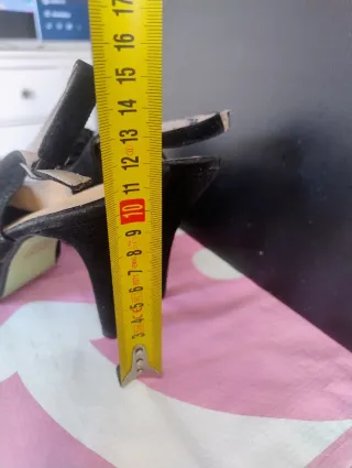 Sandalias tacón Andres Machado Negras Talla 41