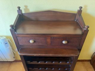 Mueble Bar Botellero Madera con Cajones