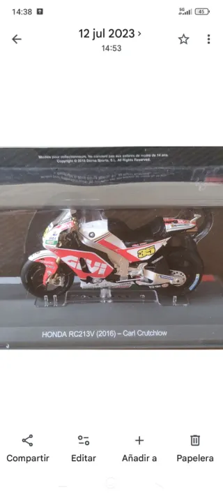 Honda RC213V 2016 Carl Crutchlow Moto GP