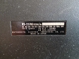 Eqyipo de sonido Panasonic RS-257AS para piezas